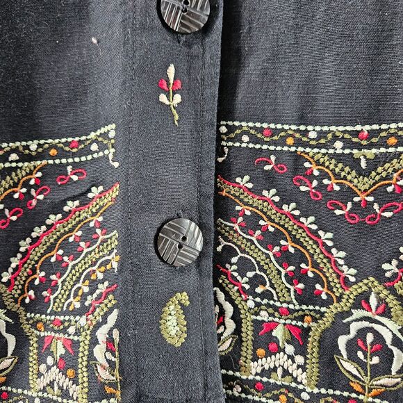 Crossing Pointe Womens Jacket Multi-Color Size Large Rayon Blend Embroidered - Picture 13 of 14